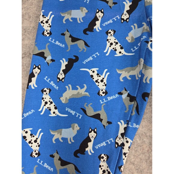 L.L. Bean Dogs Puppy Print Pajama 2 Piece Set Organic Cotton Boys Youth 14 Kids - Picture 7 of 10